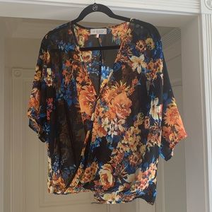 WAYF Sheer Floral Blouse